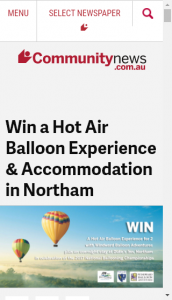 Community News –  Win A Sunrise Hot Air Balloon Flight For 2 People In Northam Plus Overnight Accommodation In A Double Story Townhouse At The Heritage-Listed Duke’s Inn