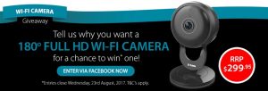 D-Link – Win a DCS-2530L Full HD 180-degree Wi-Fi Camera valued at $300