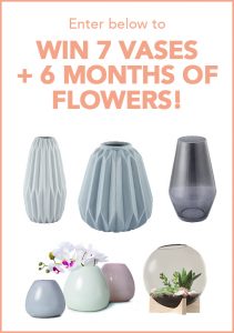 Flower Haul – The Great Vase + Flower – Win 7 of Kmart’s latest vases PLUS 6-month of fresh flowers valued at over $300
