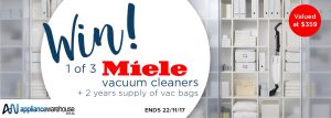 House of Home – Win 1 of 3 Miele vacuum cleaners plus 2 years supply of vac bags from Appliance Warehouse