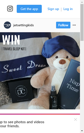 Jetsetting Kids – Win A Travel Sleep Kit  (prize valued at  $204)
