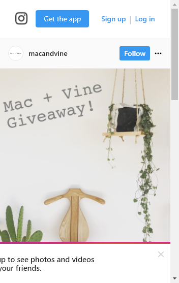 Mac And Vine – Win A Shelf Or Hanging Planter