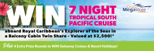 Our Vacation Centre – Epilepsy Action – Win a tropical South Pacific Cruise for 2 plus a chance to Win $50,000