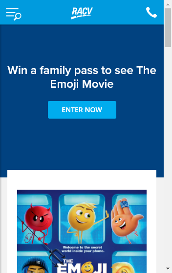 RACV –  Win One Of 45 Family Passes To A Private Screening Of The Emoji Movie At Village Crown Cinemas  (prize valued at  $5,850)