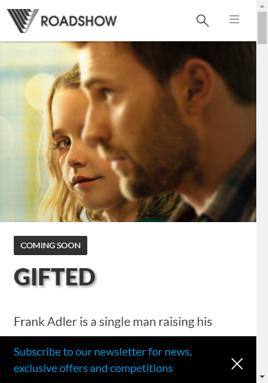 Roadshow Entertainment – Win Tickets To Gifted
