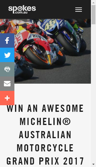 Spokes – Win An Awesome Michelin® Australian Motorcycle Grand Prix 2017 Experience