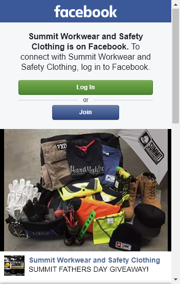 Summit Workware  Safety Clothing – Fathers Day Competition – Win Work Wear (prize valued at  $450)