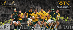 Taylors Wines – IBA Wallabies – Win a rugby experience for 2 in South Africa valued at up to AUD$20,990