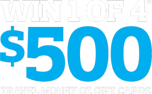 Travel Money OZ – Win 1 of 4 Travel Money Oz Gift Cards loaded with $500 AUD each
