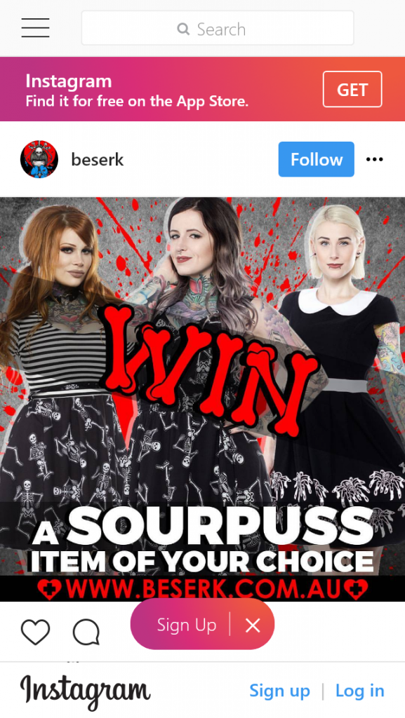 Beserk – Win A Sourpuss Item Of Your Choice From Wwwbeserk