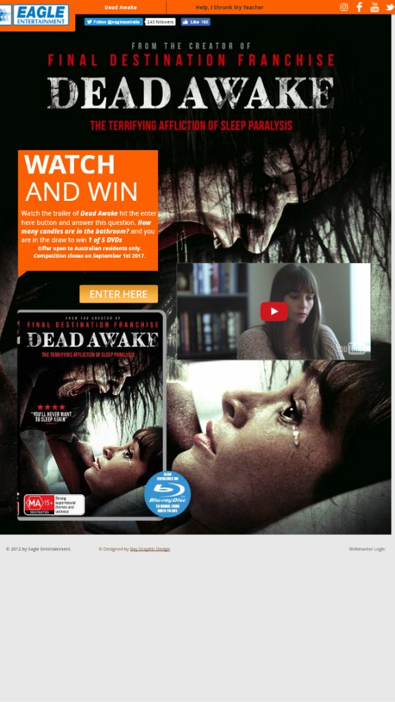 Eagle Entertainment Watch and Win The DVD Dead Awake