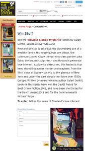 Good Reading – Win The ‘rowland Sinclair Mysteries’ Series By Sulari Gentill (prize valued at  $180)