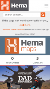 Hema Maps –  Win Over $1600 Worth Of Prizes Including (prize valued at  $1,600)