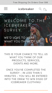 Icebreaker –  Win $1500 Of Icebreaker Clothing (prize valued at  $1,500)