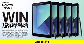 JB HiFi – Win 1 Of 5 Amazing Samsung Galaxy Tab S3 Wi-Fi 32gb Devices