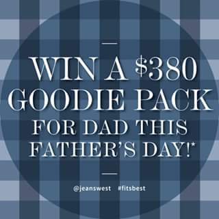 Jeanswest – Win Their Dad Or Special Dad They Know A Goodie Pack Valued At $380  (prize valued at  $380)
