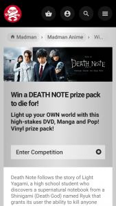 Madman – Win A Death Note Prize Pack