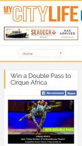 MyCityLife – Win Double Passes To Cirque Africa 5pm Friday October 27 At Laboite’s Roundhouse Theatre