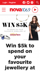 Nova – Win $5k To Spend On Your Favourite Jewellery At Cash Converters (prize valued at  $5,000)
