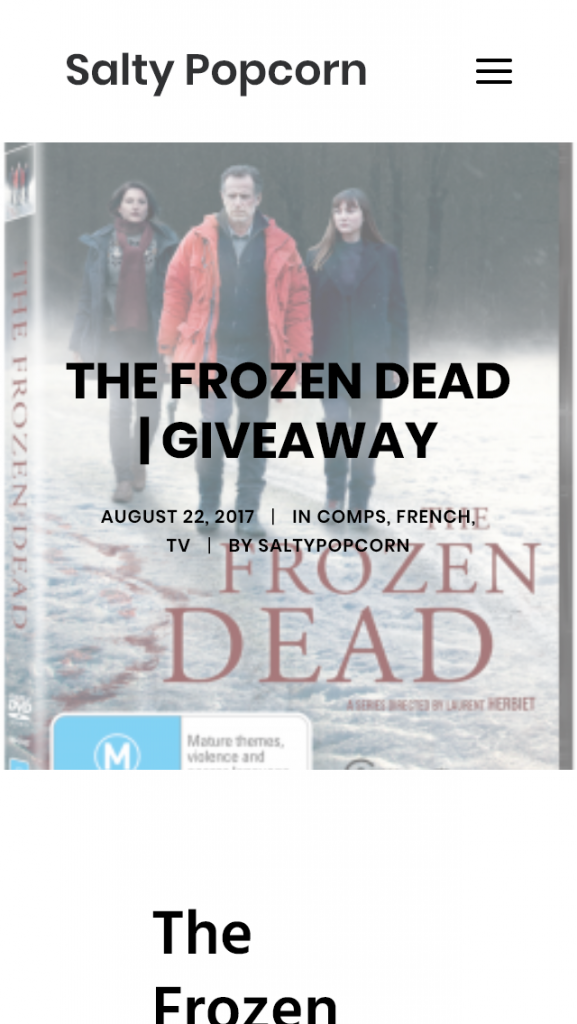 Salty popcorn – Win One Of Ten Copies Of The Frozen Dead S1 Dvds