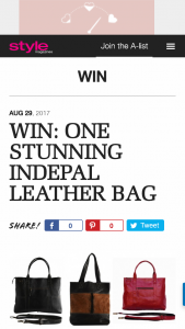 Style magazines –  Win And Choose A Prize Between Three Beautiful Bags