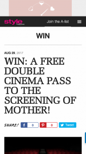 Style magazines –  Win Two Tickets To The Screening Of Mother