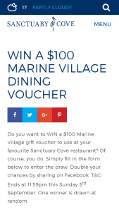 The Marine Village Sanctuary Cove – Win $100 Marine Village Voucher