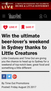 Time Out – Win A Weekend In Sydney