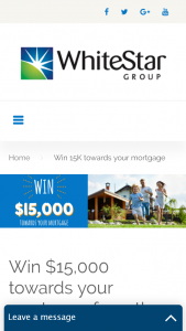 WhiteStar Group – Win $15000 Towards Your Mortgage Terms And Conditions (prize valued at  $15,000)