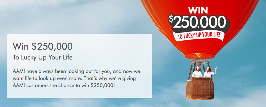 AAMI – Win $250,000 To Lucky Up Your Life