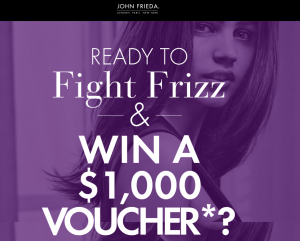 Kao Australia – John Frieda Frizz Ease – Win 1 of 2 pre-paid Priceline OR Chemist Warehouse vouchers valued at $1,000 each