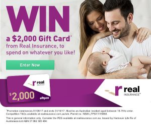 Real Insurance – Win a $2,000 eftpos Gift Card