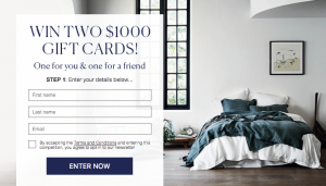 Sheridan Australia – Hanes Australasia – Win 2 gift cards for you and for a friend valued at $2,000