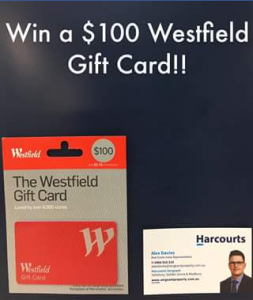 Alex Davies Harcourts – Win $100 Westfield Gift Card
