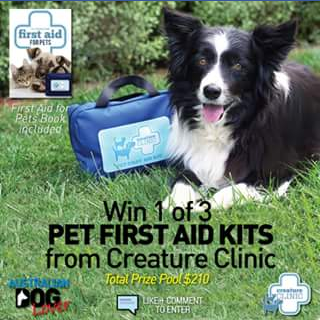 Australian Dog Lover – Win One Of Three Pet First Aid Kits Closes @1pm