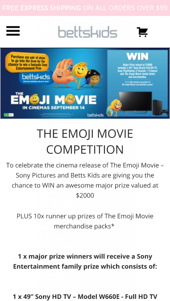 Betts Kids – Win An Awesome Major Prize Valued At $2000