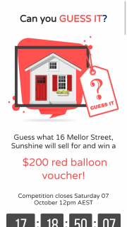 Biggin  Scott – Win A $200 Red Balloon Voucher (prize valued at $200)