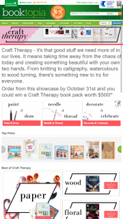 Booktopia – Win A Craft Therapy Book Pack Worth $500 (prize valued at $500)