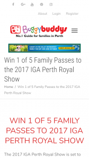 BuggyBuddys – Win A Family Pass To The Perth Royal Show?