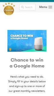 Canstar – Win A Google Home (prize valued at $199.)