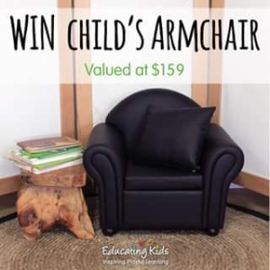 Educating Kids – Win A Child’s Armchair Valued At $159 (prize valued at $159)