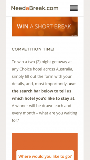 Choice Hotels – Win A Two (2) Night Getaway At Any Choice Hotel Across Australia (prize valued at  $2,500)