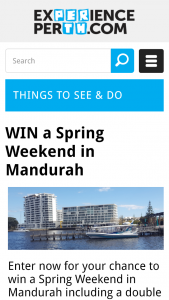 Experience Perth – Win A Spring Weekend In Mandurah (prize valued at  $478)
