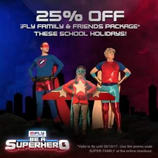 Families Magazine Gold Coast – Win One of Two Ifly Superhero Packages (prize valued at $99)