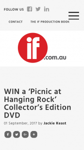 IF – Win A ‘picnic At Hanging Rock’ Collector’s Edition Dvd