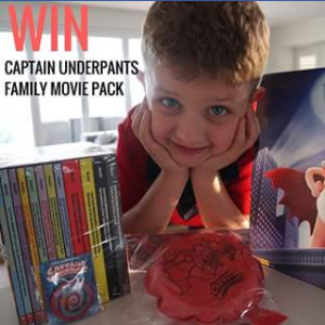 Jetsetting Kids – Win 1 Of 2 Captain Underpants Prize Packs  (prize valued at $208)
