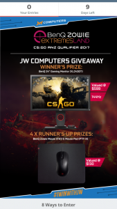JW Computers – Win A Benq 24″ 144hz Gaming Monitor Or 1/4 Mouse  Mouse Pads (prize valued at  $1,119)