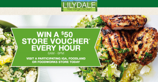 Lilydale Free Range Chicken – Win A $50 Store Voucher Every Hour  (prize valued at $16,800)