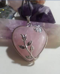 Matty’s Creations and Crystals – Win this Rose Quartz Heart Necklace