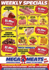 Mega Meats Browns Plains – Win A $50 Voucher (prize valued at  $50)
